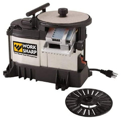 Work Sharp - 2 Inch Wide Tool Compatibility, 5.9055 Inch Wheel Diameter, Straight Cutting Tool Sharpener - 1/5 hp, 115 Voltage - Eagle Tool & Supply