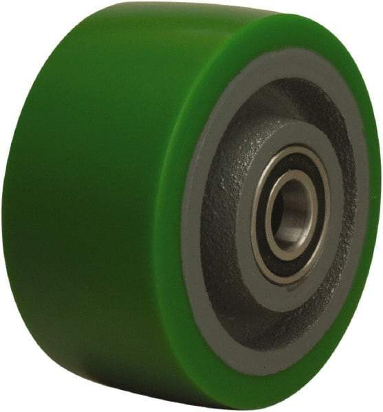 Hamilton - 4 Inch Diameter x 2 Inch Wide, Polyurethane on Cast Iron Caster Wheel - 750 Lb. Capacity, 2-1/2 Inch Hub Length, 1/2 Inch Axle Diameter, Sealed Precision Ball Bearing - Eagle Tool & Supply