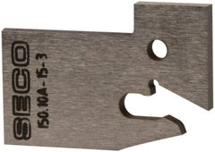Seco - 0.61" Blade Height, 3/32" Blade Width, 1.303" OAL, Neutral Cut, Single End Indexable Cut-Off Blade - 150.10A Blade, 150.10 Series - Eagle Tool & Supply