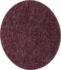 3M - 5" Coarse Grade Ceramic Deburring Disc - Quick Change Connection, Maroon, 12,000 Max RPM - Eagle Tool & Supply
