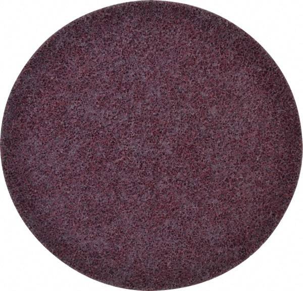 3M - 7" Coarse Grade Ceramic Deburring Disc - Quick Change Connection, Maroon, 8,600 Max RPM - Eagle Tool & Supply