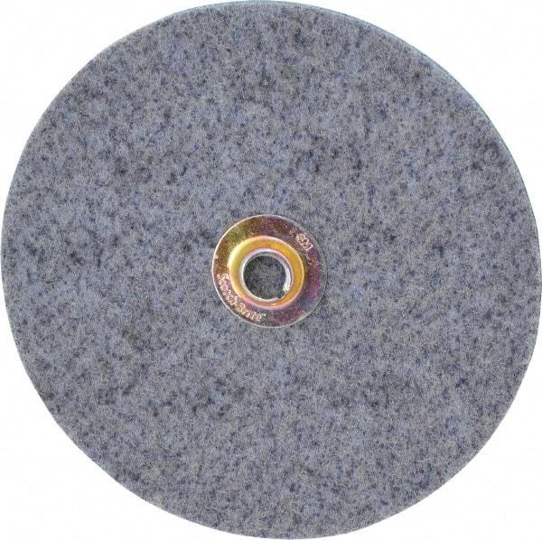 3M - 7" Coarse Grade Ceramic Deburring Disc - Quick Change Connection, Blue, 8,600 Max RPM - Eagle Tool & Supply