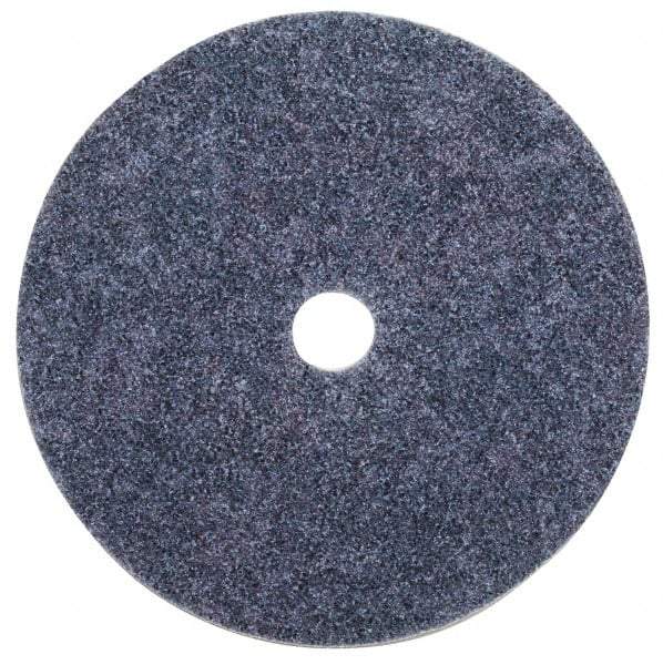 3M - 7" Coarse Grade Aluminum Oxide Deburring Disc - 7/8" Center Hole, Arbor Connection, Blue, 6,000 Max RPM - Eagle Tool & Supply
