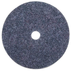 3M - 5" Coarse Grade Aluminum Oxide Deburring Disc - 7/8" Center Hole, Arbor Connection, Blue, 10,000 Max RPM - Eagle Tool & Supply