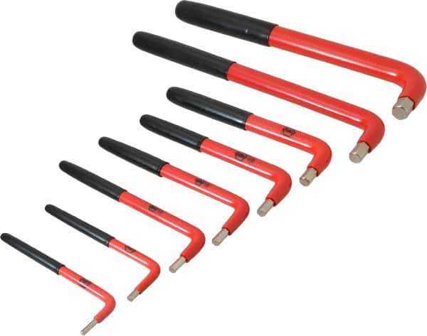 Wiha - 8 Piece Insulated L-Key Hex Key Set - Hex Range 1/8 to 1/2" - Eagle Tool & Supply