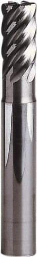 Seco - 8mm, 5 Flute, Single End, Solid Carbide, 0.5mm Corner Radius End Mill - 60mm OAL, 41° Helix, Right Hand Flute, 12mm LOC, Right Hand Cut, 18mm Extended Reach - Eagle Tool & Supply
