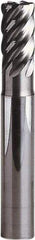 Seco - 8mm, 5 Flute, Single End, Solid Carbide, 0.5mm Corner Radius End Mill - 60mm OAL, 41° Helix, Right Hand Flute, 12mm LOC, Right Hand Cut, 18mm Extended Reach - Eagle Tool & Supply