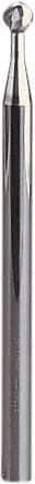 Seco - 3mm Diam, 2.3mm LOC, 2 Flute Solid Carbide Ball End Mill - HEMI Finish, Single End, 60mm OAL, 3mm Shank Diam, Spiral Flute - Eagle Tool & Supply