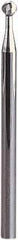 Seco - 4mm Diam, 3.1mm LOC, 2 Flute Solid Carbide Ball End Mill - HEMI Finish, Single End, 60mm OAL, 4mm Shank Diam, Spiral Flute - Eagle Tool & Supply