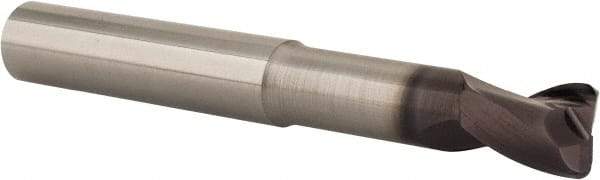 Seco - 10mm, 2 Flute, Single End, Solid Carbide, 1.5mm Corner Radius End Mill - 80mm OAL, 30° Helix, Right Hand Flute, 12mm LOC, Right Hand Cut, 36mm Extended Reach - Eagle Tool & Supply