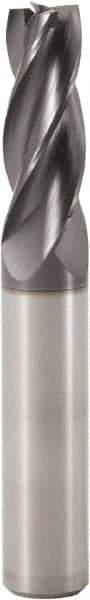 Seco - 2° Taper Angle per Side, 5mm Small End Diam, 30mm LOC, Solid Carbide 3 Flute Tapered Square End Mill - 75mm OAL, 8mm Shank Diam, Spiral Flute, 30° Helix - Eagle Tool & Supply