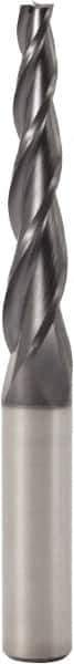 Seco - 3° Taper Angle per Side, 1.5mm Small End Diam, 6mm LOC, Solid Carbide 2 Flute Tapered Square End Mill - 50mm OAL, 4mm Shank Diam, Spiral Flute, 40° Helix - Eagle Tool & Supply