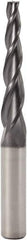 Seco - 3° Taper Angle per Side, 1.5mm Small End Diam, 6mm LOC, Solid Carbide 2 Flute Tapered Square End Mill - 50mm OAL, 4mm Shank Diam, Spiral Flute, 40° Helix - Eagle Tool & Supply