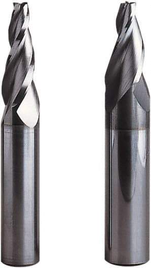 Seco - 10° Taper Angle per Side, 3mm Small End Diam, 30mm LOC, Solid Carbide 3 Flute Tapered Square End Mill - 90mm OAL, 14mm Shank Diam, Spiral Flute, 30° Helix - Eagle Tool & Supply