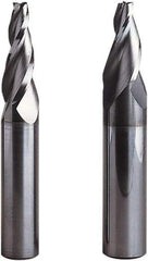 Seco - 10° Taper Angle per Side, 5mm Small End Diam, 30mm LOC, Solid Carbide 3 Flute Tapered Square End Mill - 90mm OAL, 16mm Shank Diam, Spiral Flute, 30° Helix - Eagle Tool & Supply