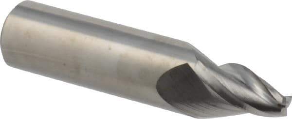 Seco - 15° Taper Angle per Side, 6.5mm Small End Diam, 25mm LOC, Solid Carbide 3 Flute Tapered Square End Mill - 90mm OAL, 20mm Shank Diam, Spiral Flute, 30° Helix - Eagle Tool & Supply