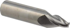 Seco - 15° Taper Angle per Side, 6.5mm Small End Diam, 25mm LOC, Solid Carbide 3 Flute Tapered Square End Mill - 90mm OAL, 20mm Shank Diam, Spiral Flute, 30° Helix - Eagle Tool & Supply