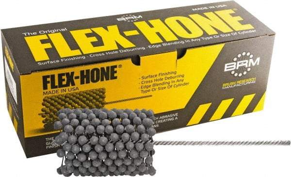 Brush Research Mfg. - 3-3/4" to 4-1/8" Bore Diam, 0.8333333 Grit, Aluminum Oxide Flexible Hone - Extra Fine, 13-1/2" OAL - Eagle Tool & Supply