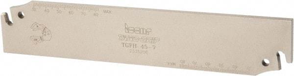 Iscar - 1.7717" Blade Height, 0.236" Blade Width, 8.858" OAL, Neutral Cut, Single End Indexable Cut-Off Blade - TGFH Blade, Tang-Grip Series - Eagle Tool & Supply