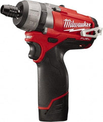 Milwaukee Tool - 12 Volts, Lithium-Ion Battery, Pistol Grip Cordless Screwdriver - 2 Speeds, 450 and 1,700 RPM, 325 Inch/Lbs. Torque, 2 Speed - Eagle Tool & Supply