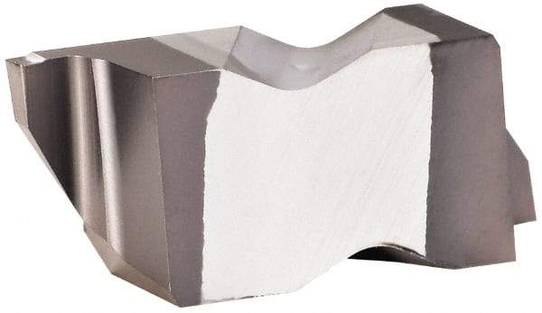Kennametal - 3047NG K Grade KCU25, 1.19mm Cutting Width Carbide Grooving Insert - 1.91mm Max Depth of Cut, Left Hand, 0.19mm Corner Radius, AlTiN Finish - Eagle Tool & Supply