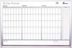 Ability One - 2" High x 27" Wide Dry Erase - Mylar Laminated, 39" Deep, Includes Accessory Tray, Mounting Kit, Instructions & Four Dry Erase Markers (Black, Blue, Green, Red) - Eagle Tool & Supply