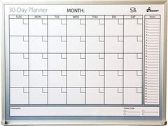 Ability One - 2" High x 20" Wide Dry Erase - Mylar Laminated, 27" Deep, Includes Accessory Tray, Mounting Kit, Instructions & Four Dry Erase Markers (Black, Blue, Green, Red) - Eagle Tool & Supply