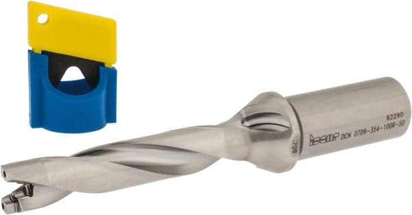Iscar - 0.709" to 0.744" Diam, 5xD, 3.54" Max Depth, 1" Shank Diam, 6.87" OAL, Replaceable-Tip Drill - FCP, ICK, ICK-2M, ICM, ICN, ICP, iCP-2M Insert, 18 Seat Size, 43417062 Toolholder, Series SumoCham - Eagle Tool & Supply