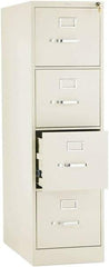 Hon - 15" Wide x 52" High x 26-1/2" Deep, 4 Drawer Vertical File with Lock - Steel, Putty - Eagle Tool & Supply