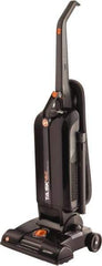 Hoover - Single Motor Lightweight Upright Vacuum Cleaner - 13-1/2" Cleaning Width, 12" Amps, Comfort Hand Grip, Black & Orange - Eagle Tool & Supply