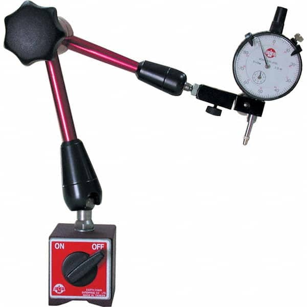 Techniks - Magnetic Indicator Bases Base Length (Inch): 2-3/8 Base Width (Inch): 2 - Eagle Tool & Supply