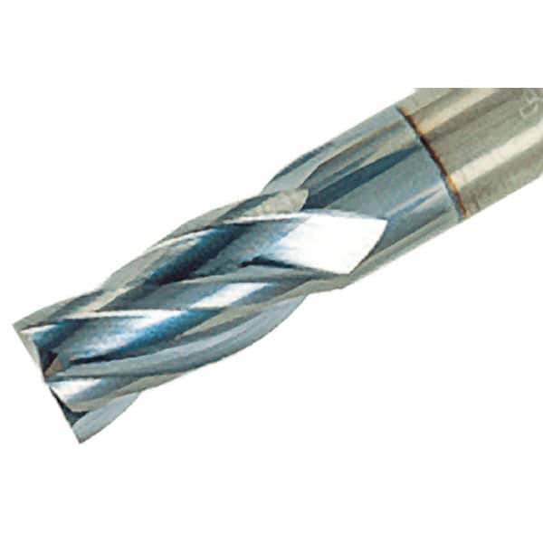Iscar - 5/8", 1" LOC, 5/8" Shank Diam, 3-1/2" OAL, 4 Flute, Solid Carbide Square End Mill - Single End, TiAlN Finish, Spiral Flute, 38° Helix, Right Hand Cut, Right Hand Flute - Eagle Tool & Supply