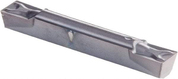 Kennametal - 0305G GMN Grade KCU25, 3.05mm Cutting Width Carbide Grooving Insert - 3.51mm Max Depth of Cut, Neutral, 0.2mm Corner Radius, AlTiN Finish - Eagle Tool & Supply