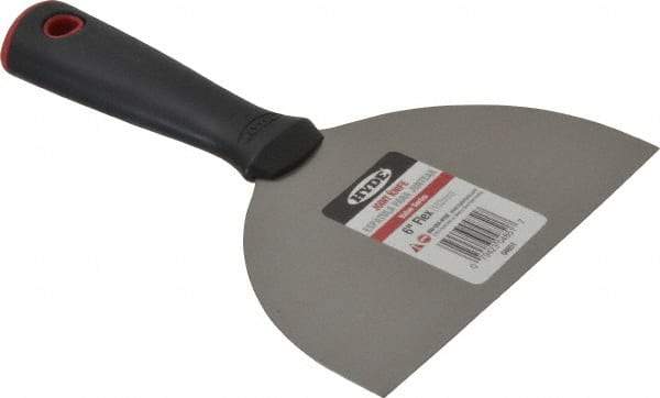 Hyde Tools - 6" Wide Carbon Steel Taping Knife - Flexible, Polypropylene Handle, 7.8" OAL - Eagle Tool & Supply
