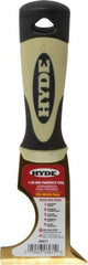Hyde Tools - 2-1/2" Wide Brass Multi-Purpose Knife - Stiff, Cushioned Grip Polypropylene Handle, 8" OAL - Eagle Tool & Supply