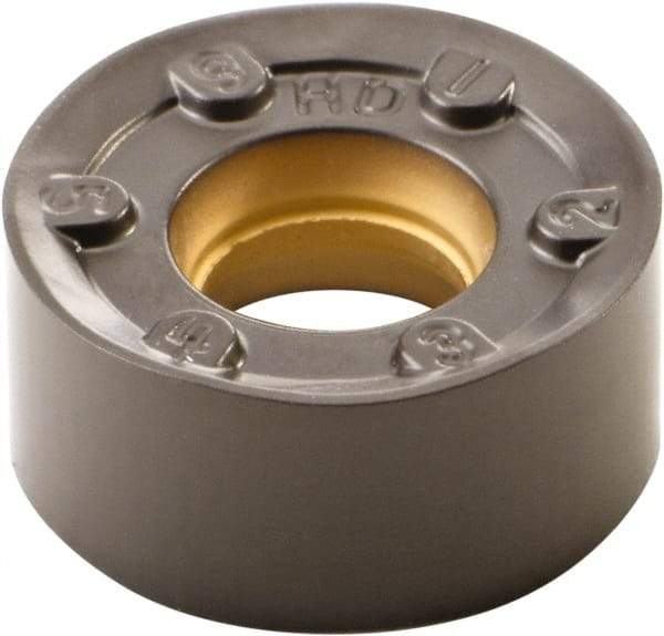 Kennametal - RNGJ1204M0 HD Grade KCPK30 Carbide Milling Insert - TiN/TiCN/Al2O3 Finish, 0.187" Thick, 12mm Inscribed Circle - Eagle Tool & Supply