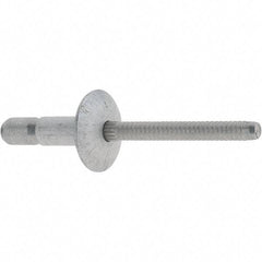 Marson - Truss Head Aluminum Structural Blind Rivet - Aluminum Mandrel, 0.062" to 0.27" Grip, 0.53" Head Diam, 0.191" to 0.201" Hole Diam, 0.415" Length Under Head, 3/16" Body Diam - Eagle Tool & Supply