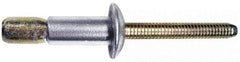 Marson - Protruding Head Steel Structural Blind Rivet - Steel Mandrel, 0.08" to 3/8" Grip, 0.53" Head Diam, 0.261" to 0.272" Hole Diam, 0.56" Length Under Head, 1/4" Body Diam - Eagle Tool & Supply