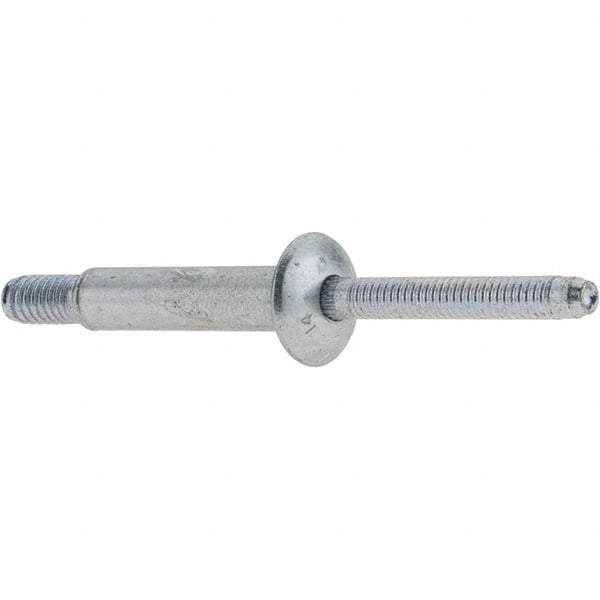 Marson - Protruding Head Steel Structural Blind Rivet - Steel Mandrel, 5/8" to 7/8" Grip, 0.49 to 0.53" Head Diam, 0.261" to 0.272" Hole Diam, 1/4" Body Diam - Eagle Tool & Supply