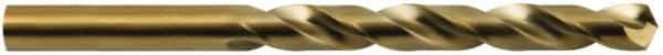 Hertel - 21/32" 135° Cobalt Jobber Drill - Oxide/Gold Finish, Spiral Flute, 7-1/8" OAL - Eagle Tool & Supply