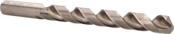 Hertel - 15/32" 135° Cobalt Jobber Drill - Bright Finish, Spiral Flute, 5-3/4" OAL, Split Point - Eagle Tool & Supply