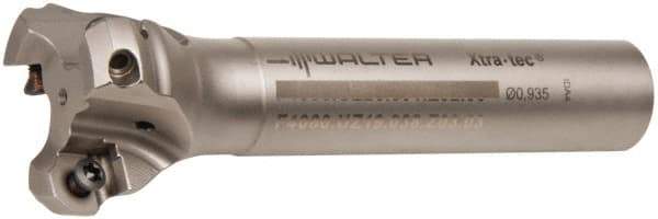 Walter - 3/4" Cut Diam, 8mm Max Depth of Cut, 3/4" Shank Diam, 8" OAL, Indexable Square Shoulder End Mill - AD.T 0803.. Inserts, Cylindrical Shank, 90° Lead Angle - Eagle Tool & Supply