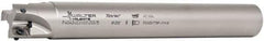 Walter - 1-1/4" Cut Diam, 11mm Max Depth of Cut, 1-1/4" Shank Diam, 10" OAL, Indexable Square Shoulder End Mill - AD.T 1204.. Inserts, Cylindrical Shank, 90° Lead Angle - Eagle Tool & Supply