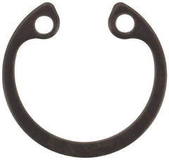 Rotor Clip - 0.025" Thick, Phosphate Finish, Steel Snap Internal Retaining Ring - 0.029" Groove Width, 0.011" Groove Depth, 0.397" Groove Diam, Grade 1060-1090 - Eagle Tool & Supply