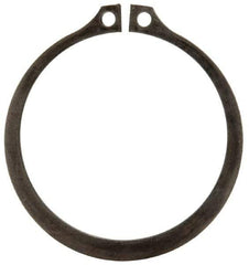 Rotor Clip - 2.12" Groove Diam, 2-1/4" Shaft Diam, Phosphate Steel, Snap External Retaining Rings - 0.086" Groove Width, 0.065" Groove Depth, 0.078" Ring Thickness, Grade 1060-1090 - Eagle Tool & Supply