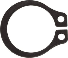 Rotor Clip - 0.352" Groove Diam, 3/8" Shaft Diam, Phosphate Steel, Snap External Retaining Rings - 0.029" Groove Width, 0.012" Groove Depth, 0.025" Ring Thickness, Grade 1060-1090 - Eagle Tool & Supply
