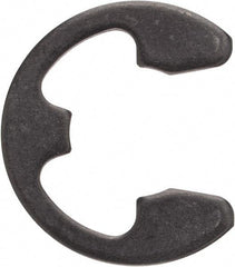 Rotor Clip - 0.396" Groove Diam, 1/2" Shaft Diam, Phosphate Steel, E Style External Retaining Rings - 0.046" Groove Width, 0.052" Groove Depth, 0.042" Ring Thickness, Grade 1060-1090 - Eagle Tool & Supply
