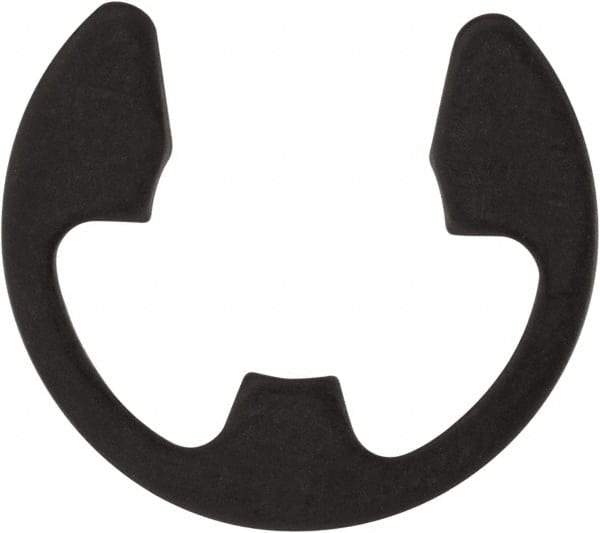 Rotor Clip - 0.343" Groove Diam, 7/16" Shaft Diam, Phosphate Steel, E Style External Retaining Rings - 0.039" Groove Width, 0.047" Groove Depth, 0.035" Ring Thickness, Grade 1060-1090 - Eagle Tool & Supply