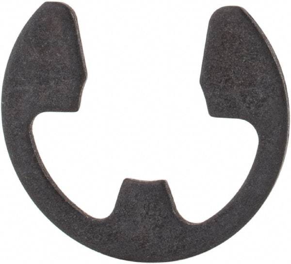 Rotor Clip - 0.303" Groove Diam, 3/8" Shaft Diam, Phosphate Steel, E Style External Retaining Rings - 0.039" Groove Width, 0.036" Groove Depth, 0.035" Ring Thickness, Grade 1060-1090 - Eagle Tool & Supply