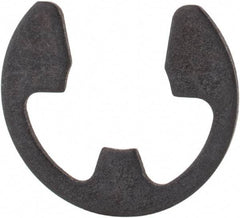 Rotor Clip - 0.303" Groove Diam, 3/8" Shaft Diam, Phosphate Steel, E Style External Retaining Rings - 0.039" Groove Width, 0.036" Groove Depth, 0.035" Ring Thickness, Grade 1060-1090 - Eagle Tool & Supply